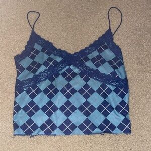 Blue Checkered Tank